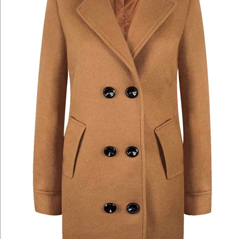Women's Wool Trench Coat Double Breasted Overcoat
